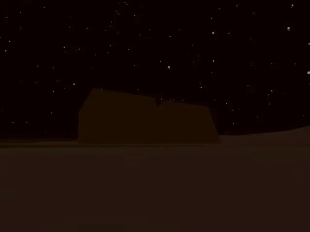 dream/scapeのワールド画像です。屋外の画像です。砂漠の中に巨大なTVの影が二つ見えます。